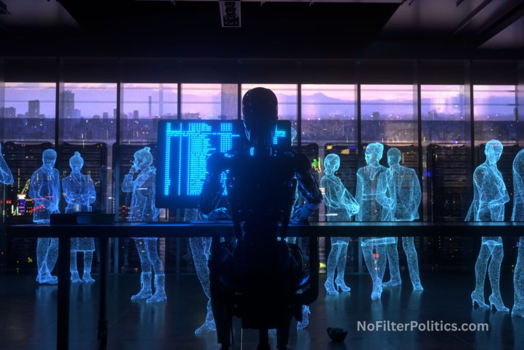 AI communicates with people through network servers