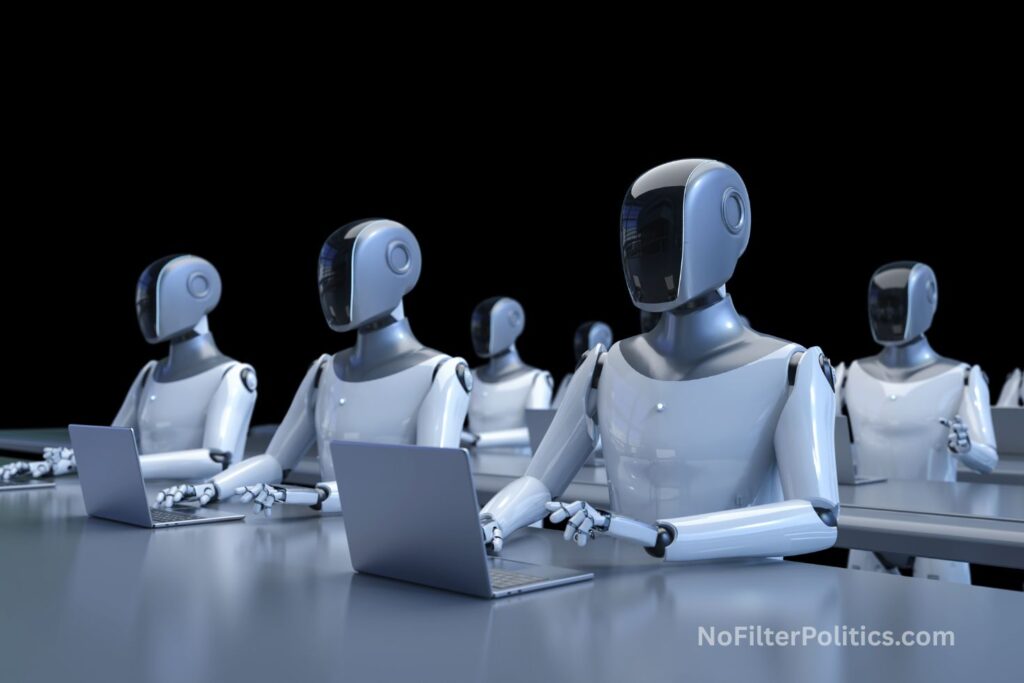 AI assistant robot working