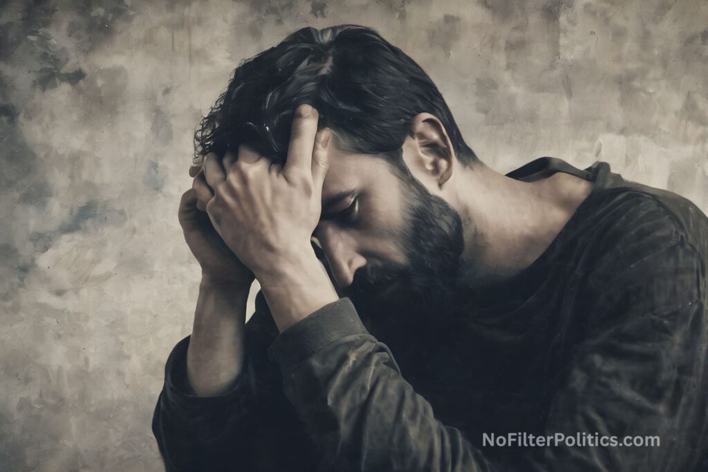 Depressed man